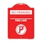 Signmission No Parking-Fire Lane W/ No Parking, Red & White Aluminum Sign, 18" x 24", RW-1824-23810 A-DES-RW-1824-23810 - alternate 1